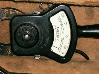Rare crompton parkinson tong-test clamp on ammeters