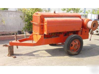 Air compressor - construction, gas engine, trailer