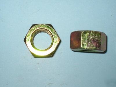 250 finish hex nuts size: 7/16-14 grade 8 zinc/yellow