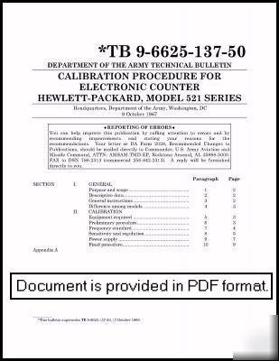 Agilent hp 521 calibration manual HP521