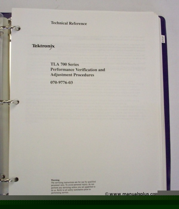 Tek tla 700 series technical reference manual $5 ship