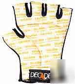 Vibration reducing gelfoam glove liner, half finger, lg