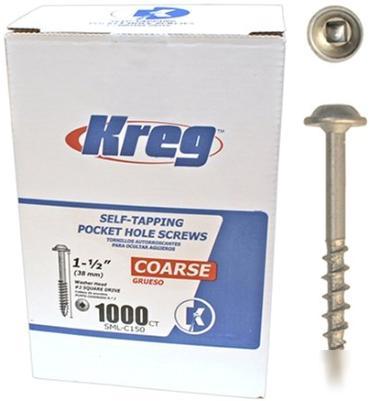 Sml-C150 coarse thread 1.5' screws (1000 pack)