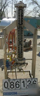 Used: heat exchanger, approx 31 square feet, 316 stainl