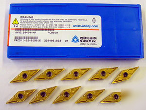 10 pcs korloy vnmg 331-ha inco finishing carbide insert