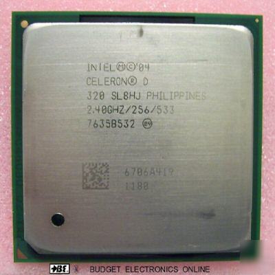 New intel celeron d 320 2.40GHZ 533MHZ 256K 478 pin cpu