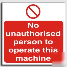 No unau.pers.to oper. sign-s. rigid-300X300MM(pr-043-rl