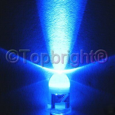 500 pc megabright blue led 5MM 10KMCD car diy free/r&sh