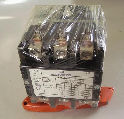 Arrow hart controls 86 3P/50A/24V coil contactor relay