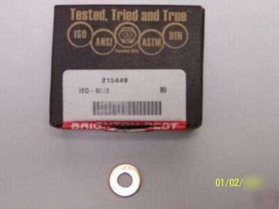 100 pc brighton-best thru hard uss flat washers 1/4