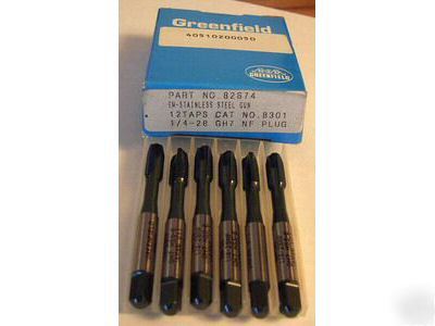 New 12 greenfield tap 1/4-28 nf GH7 taps