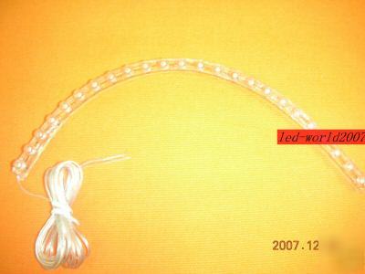 Red 24CM pvc led light strip with 24 led lamp 12V