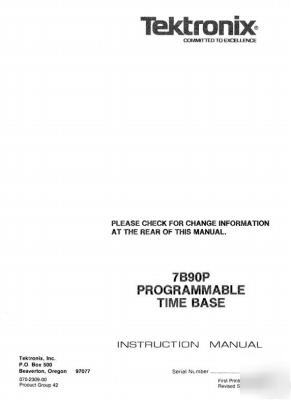 Tek tektronix 7B90P operation & service manual