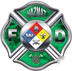 Firefighter hazmat decal reflective 6
