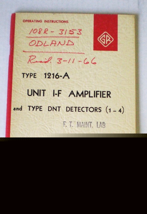 General radio 1216-a unit i-f amplifier - $5 shipping 