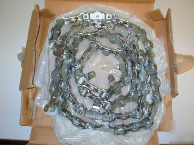Product handling equip. enclosed track conveyor chain