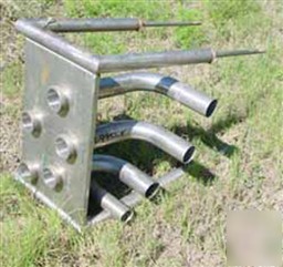 Used: flow verter, 4 position. stainless steel, vertica