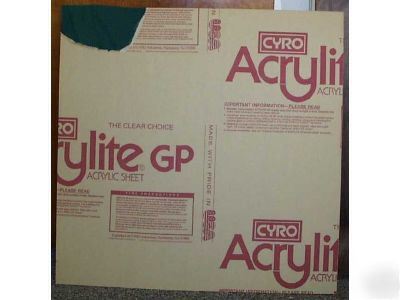 New green acrylic sheet plexiglass 9 x 25