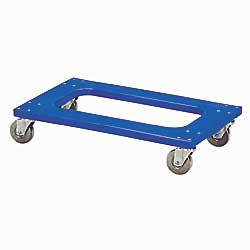 Wise polyethylene dolly flush deck roller cart yellow