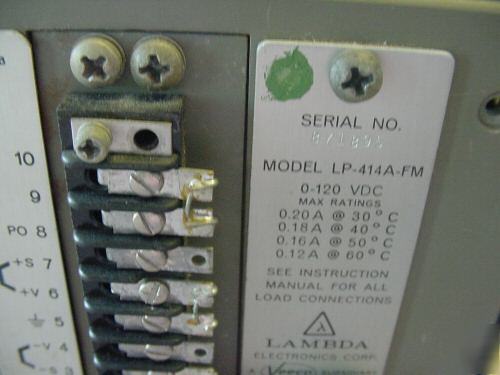 Lambda lp-414A-fm dc regulated power supply
