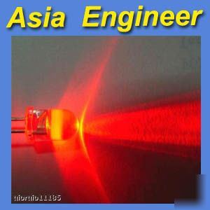 10MM ultra bright red led 4000 mcd free resistors