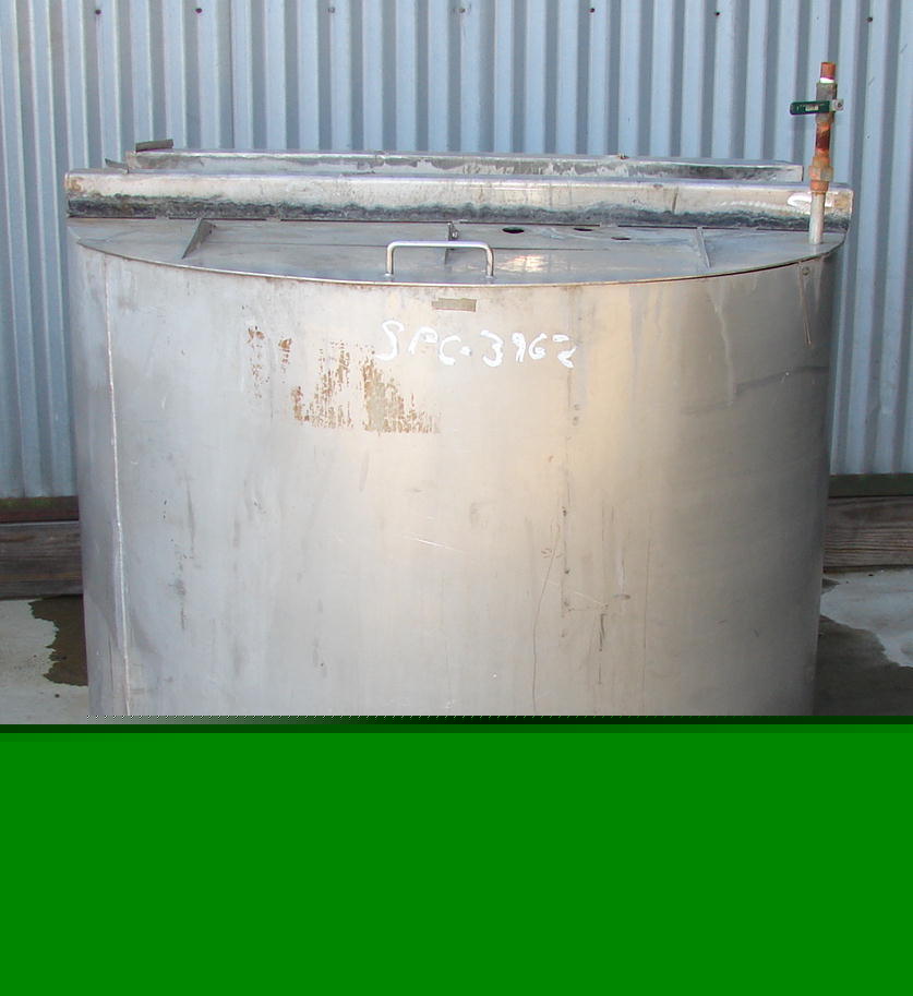 282 gallon vertical stainless steel flat bottom tank