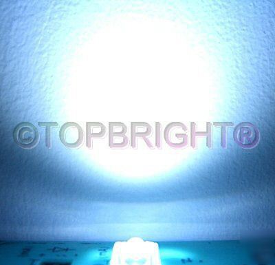 50 pcs 3MM 15000MCD super flux white led free resistor