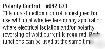 New miller 042871 polarity control - 
