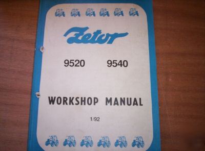 Zetor 9520 & 9540 tractor workshop manual