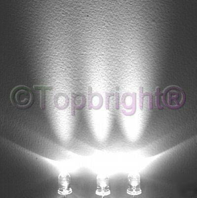 1000X ultrabright white led 3MM 6,000MCD free r&ship