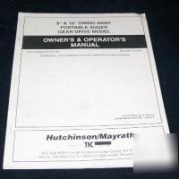 Hutchinson mayrath portable auger gear drive swing away