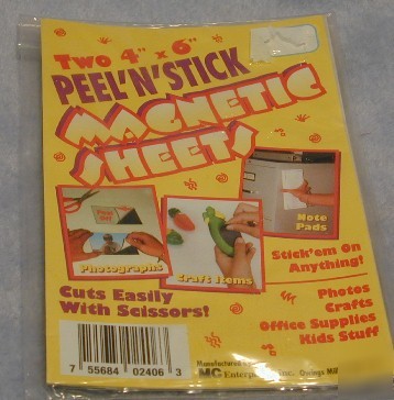 Magnetic peel'n'stick sheets