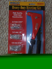 New steelex heavy duty riveting kit w/60 rivets D3413