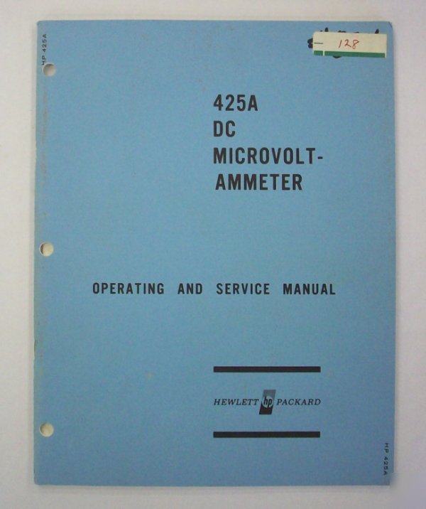 Hp / agilent 425A op/service manual - $5 shipping 