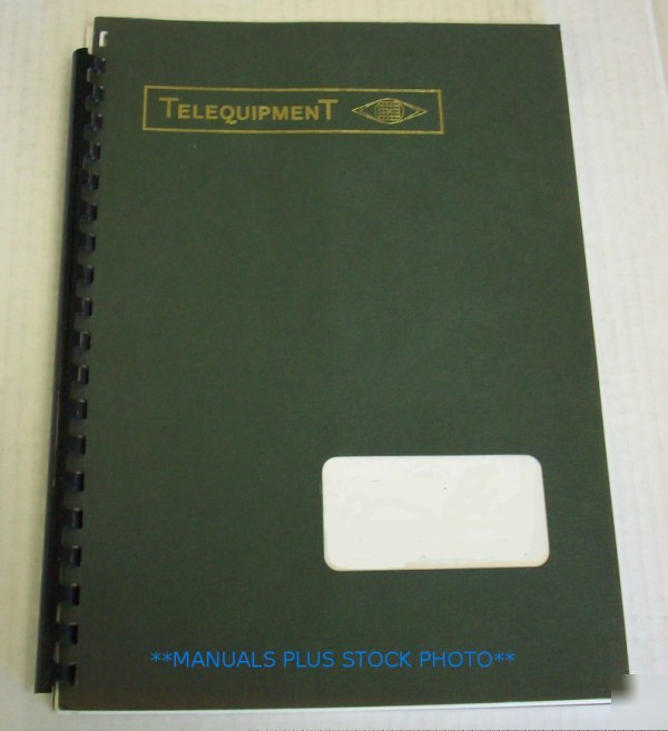 Telequipment D75 op/service manual - $5 us shipping 