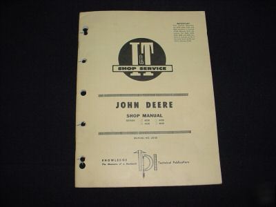 I&t john deere shop repair manual 4030 4230 4430 4630