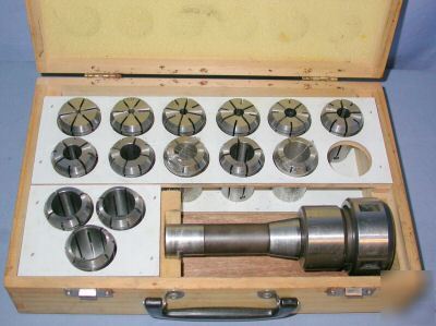 Jet 466001 ccs-1 r-8 mill chuck & collet set w/ box
