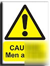 Men at work sign-semi rigid-200X250MM(wa-150-re)