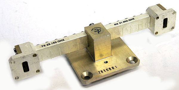 Diplexer microwave waveguide tx 23.150GHZ rx 21.950 ghz