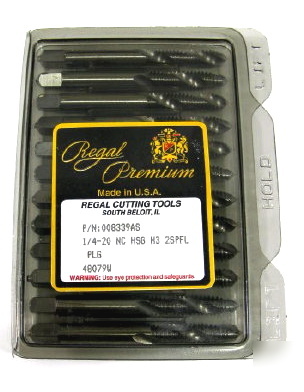 New 1/4-20 spiral flute plug tap lot of 12 regal nc hsg