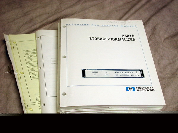 Hp 8501A storage normalizer operating & service manual