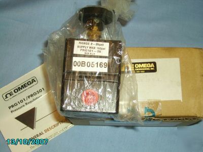 New omega PRG101-25 pressure regulator - 2-25 psi bnib 