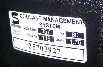 Safety kleen skimmer coolant management system
