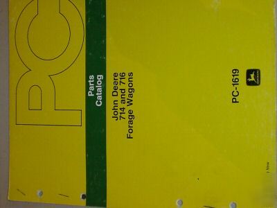 John deere 714 & 716 forage wagon parts book manual