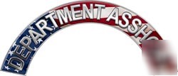 Fire helmet arcs rockers FF50 reflective dept ass flag