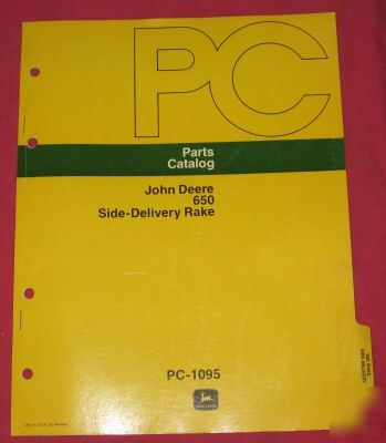  john deere 650 side deliver rake parts manual 