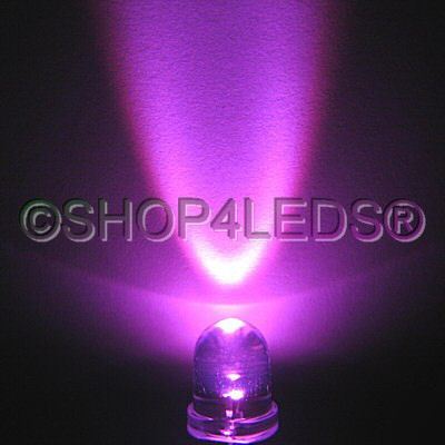 New 100 pcs 8MM wide angle 30KMCD pink led f/r 40Â° 
