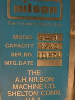 Four 4 slide S1 metal wire forming machine nilson
