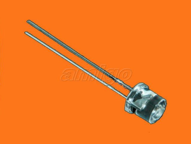 30X orange 5MM flat top wide angle led free resistors
