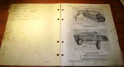 John deere 890 series rake parts catalog book jd